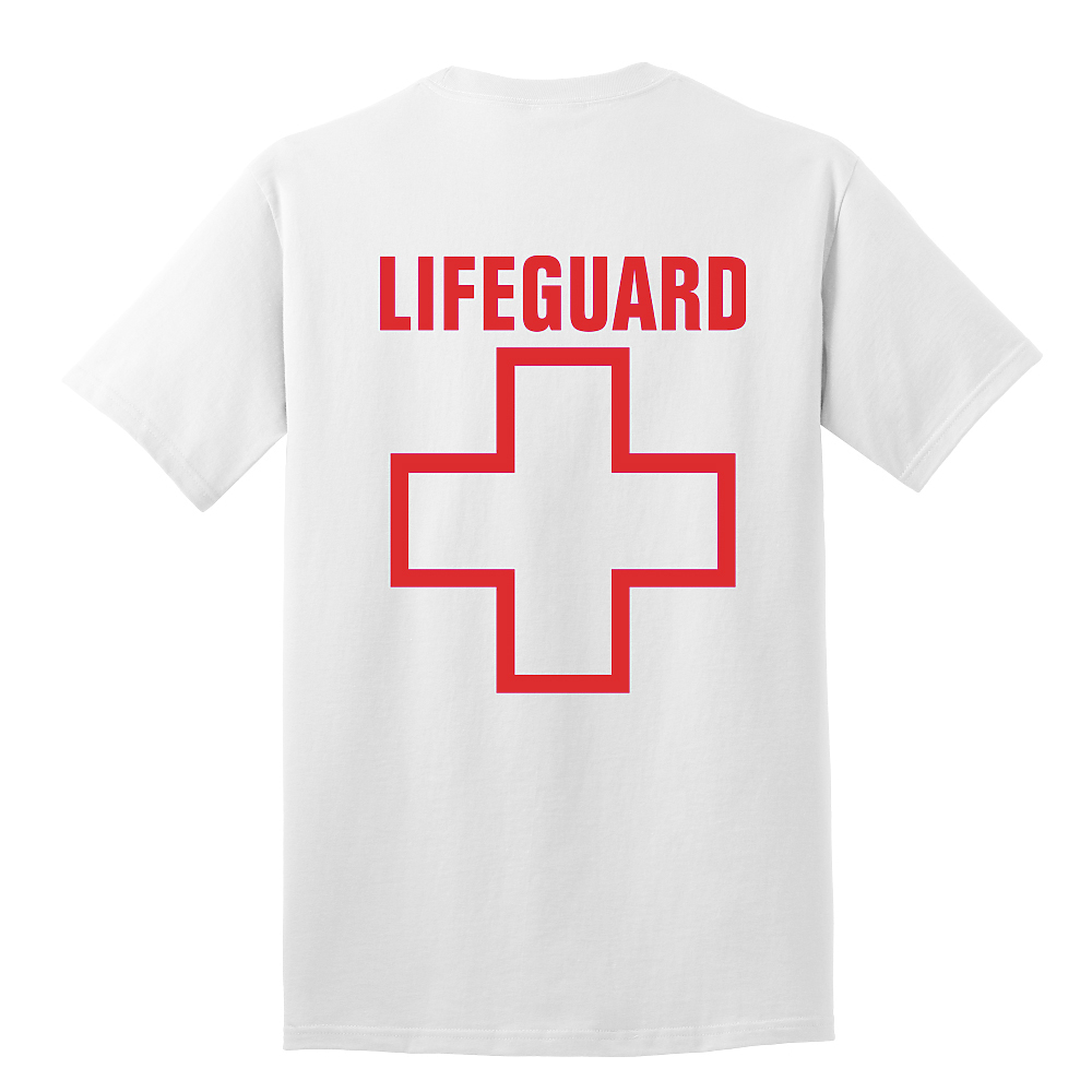 Lifeguard & Cross Outline T-shirt | Water Safety Products
